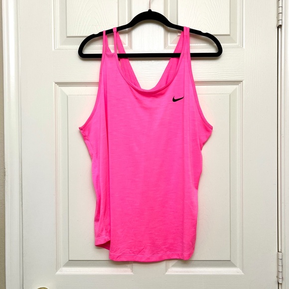 Nike Tops - Women’s Nike Dri-Fit Neon Pink Tank Top Size XL
